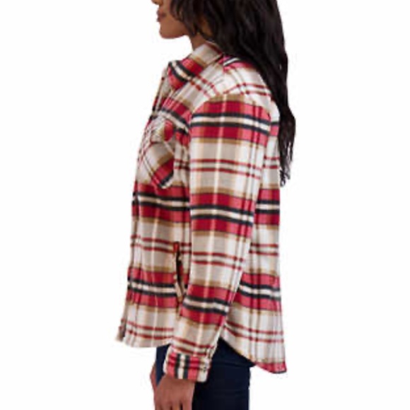 Sage Ladies' Plush Shirt Jacket Shacket Plush Soft Sherpa Fleece Lined N… - Picture 2 of 7